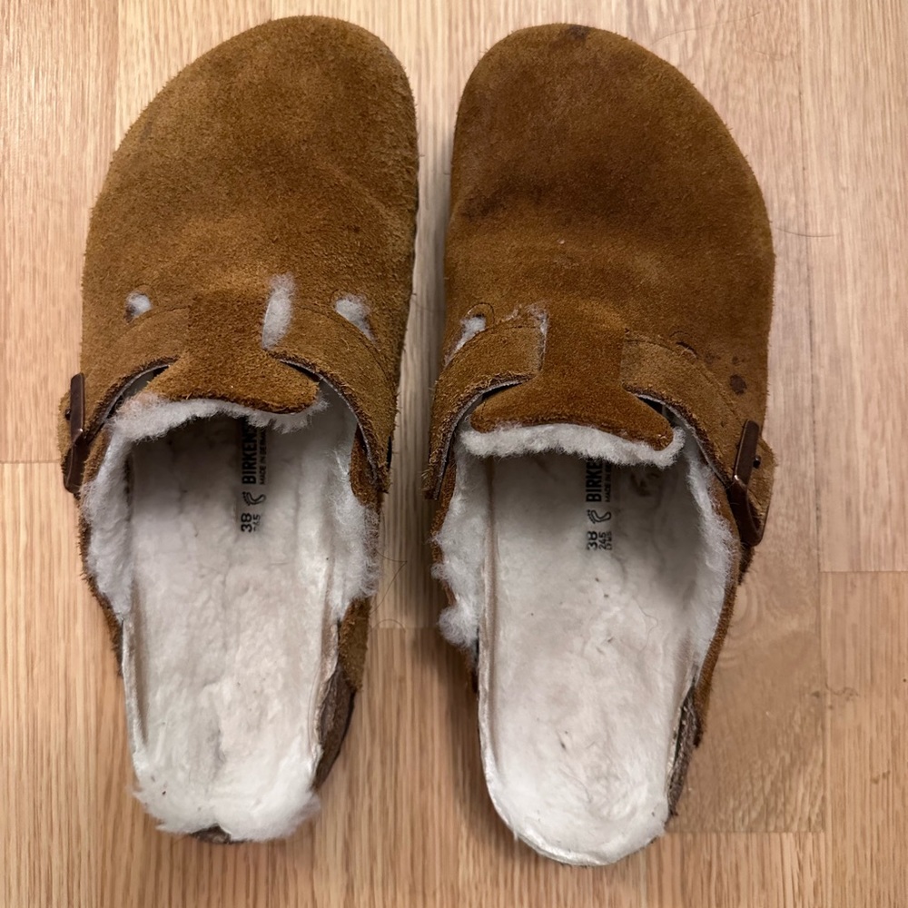 Birkenstock Boston Shearling Clog in Mink, 38